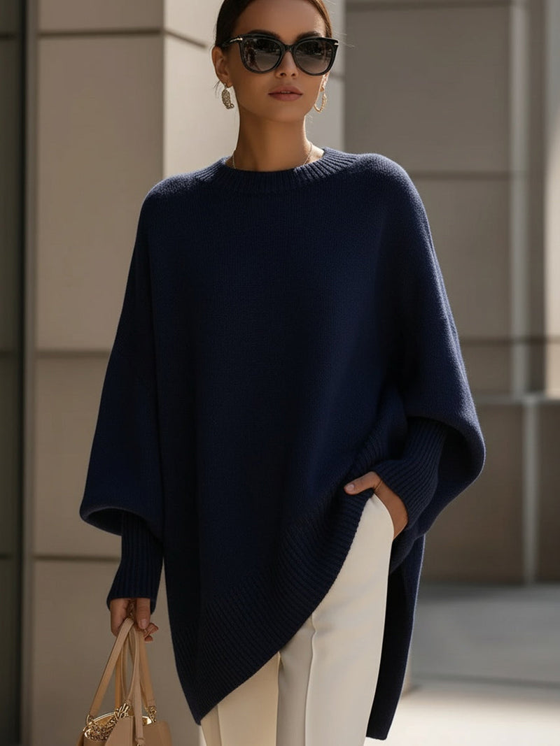 Kimia - Oversized Round Neck Knitted Sweater
