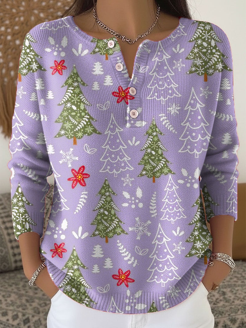 Valenne - Christmas Sweater With Buttons