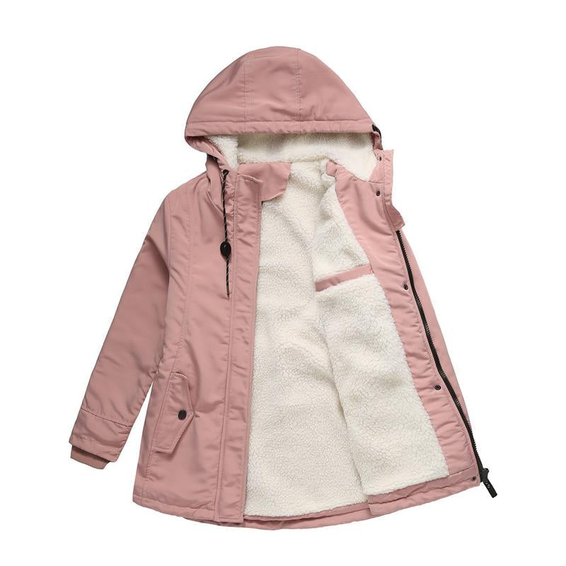 Valenneâ„¢ - Thick Winter Coat with Hood and Quilted Lining for Winter Warmth