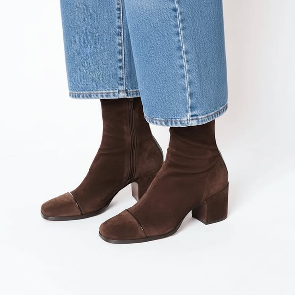Valenne | Square orthopedic toe heeled boots
