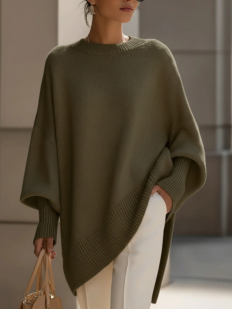 Kimia - Oversized Round Neck Knitted Sweater
