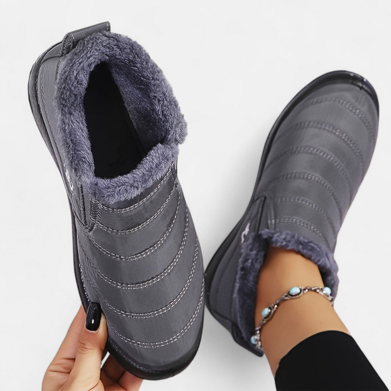 Valenne | Warm Winter Slip-On Boots.
