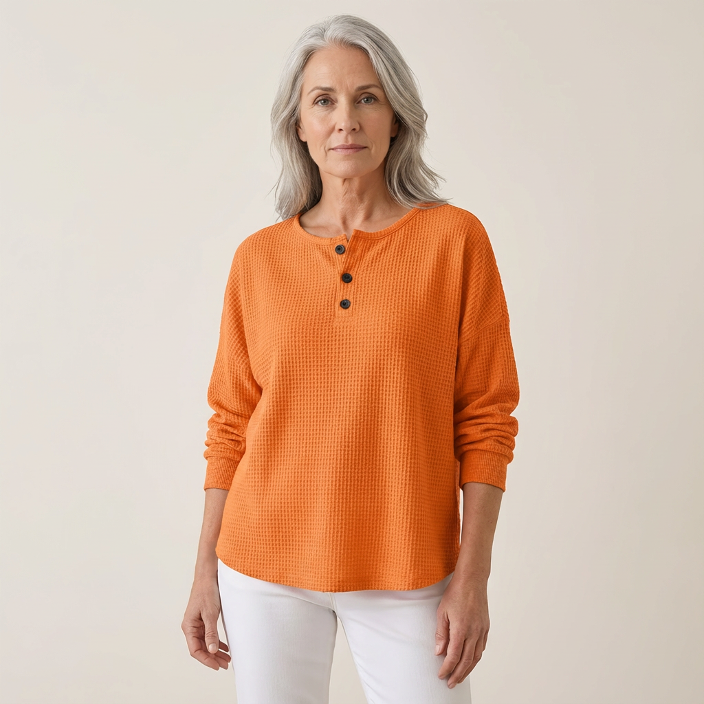 Anne | Cozy Waffle Knit Henley