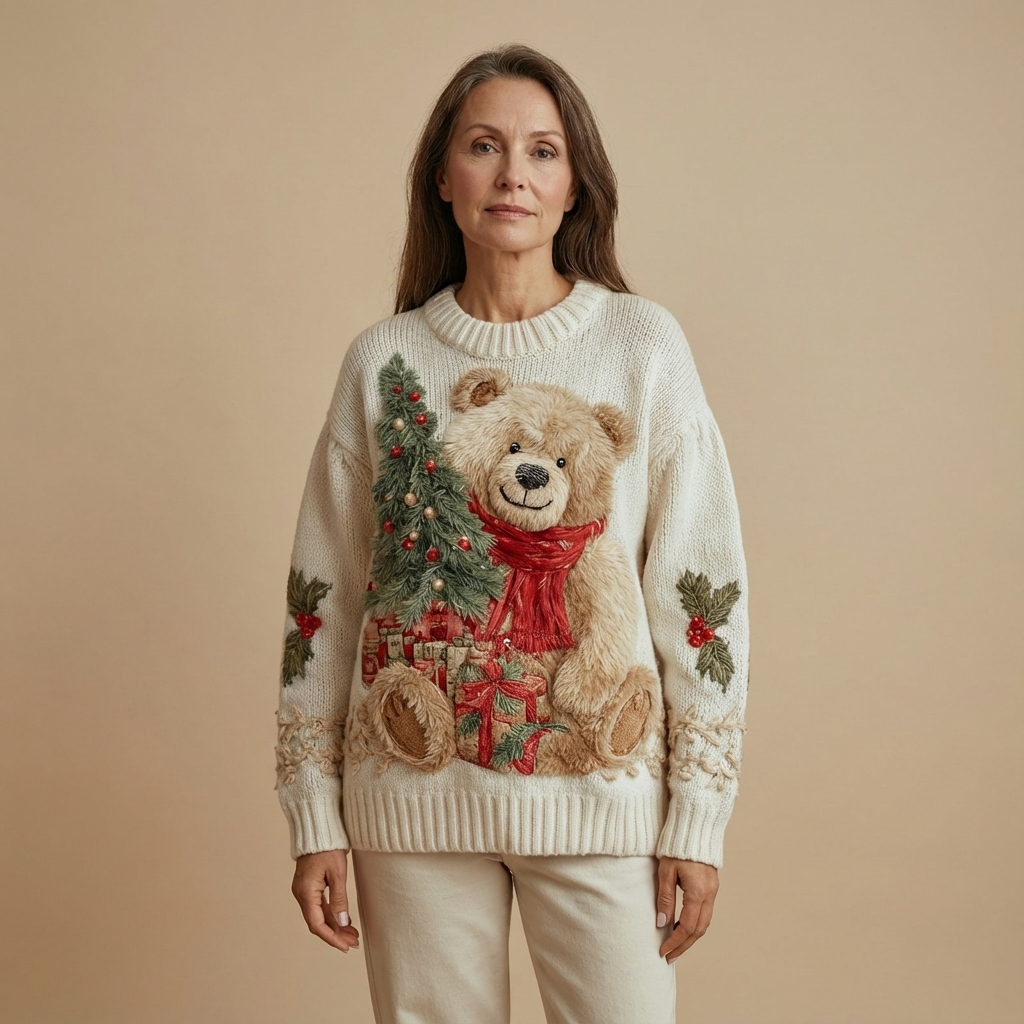 Lyselle™ | Stylish Bear Print Sweater