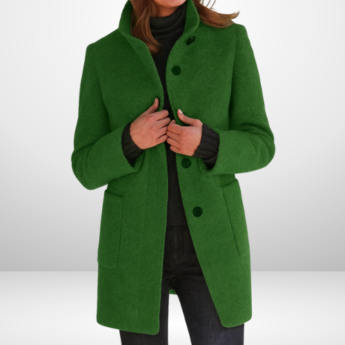 Valenne | Sleek Wool-Blend Tailored Coat