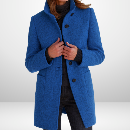 Valenne | Sleek Wool-Blend Tailored Coat