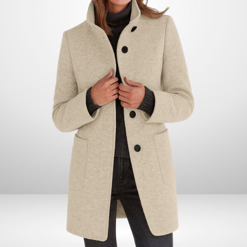 Valenne | Sleek Wool-Blend Tailored Coat