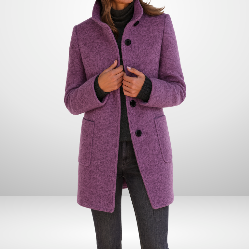 Valenne | Sleek Wool-Blend Tailored Coat