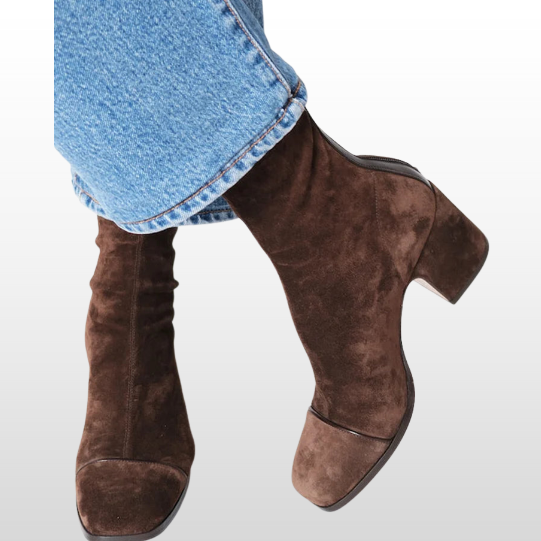 Valenne | Square orthopedic toe heeled boots