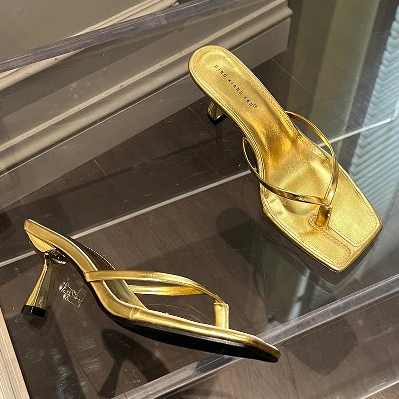 Luna Metallic Heel – Shine Bright with Every Step