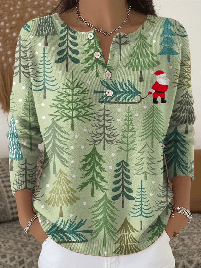Moneeka - Christmas Sweater With Buttons