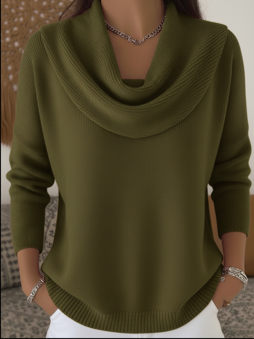 Valenne - Stylish Cowl Collar Sweater
