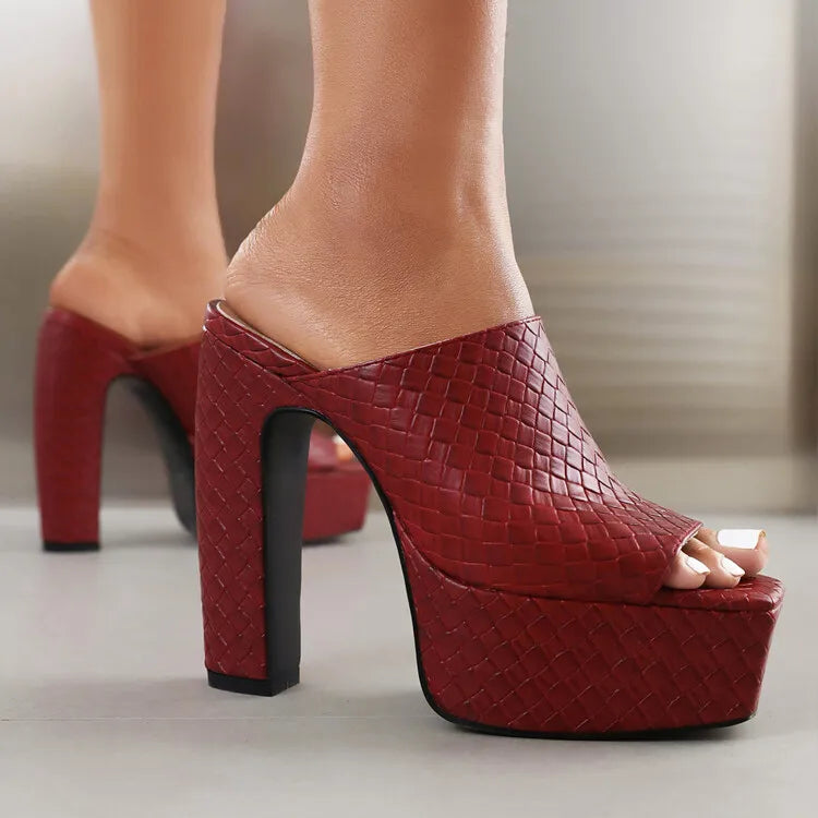 Bianca Vegan Leather Platform Sandals