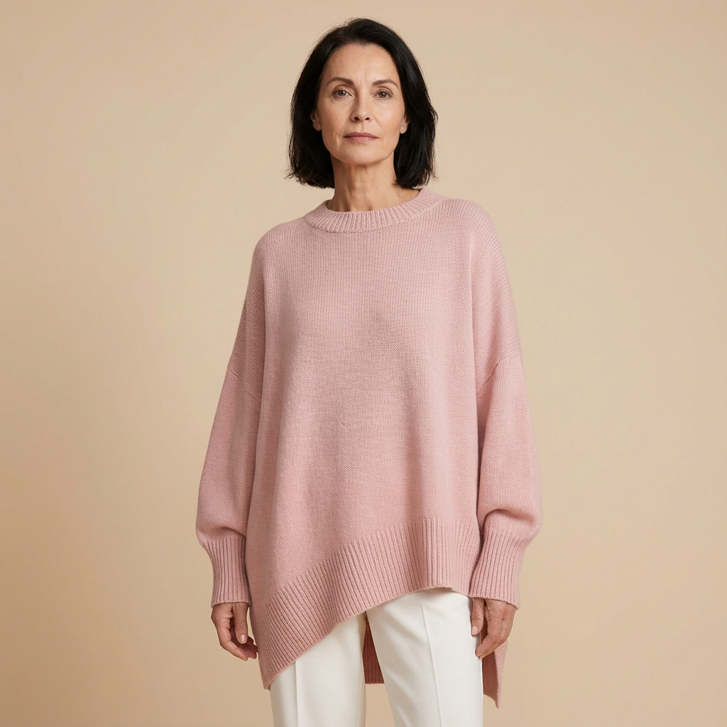 Kimia - Oversized Round Neck Knitted Sweater