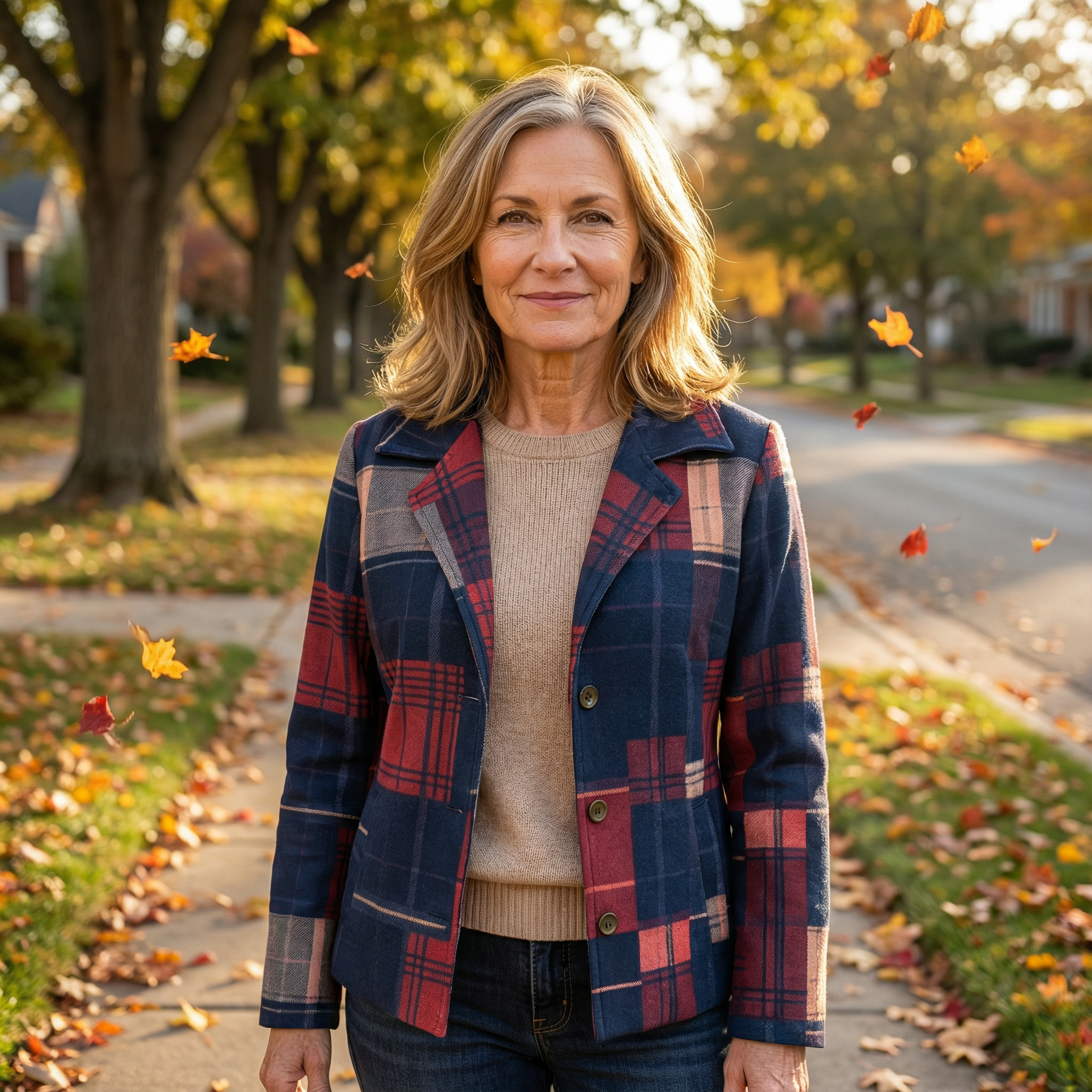 Noelle | Classic Plaid Jacket