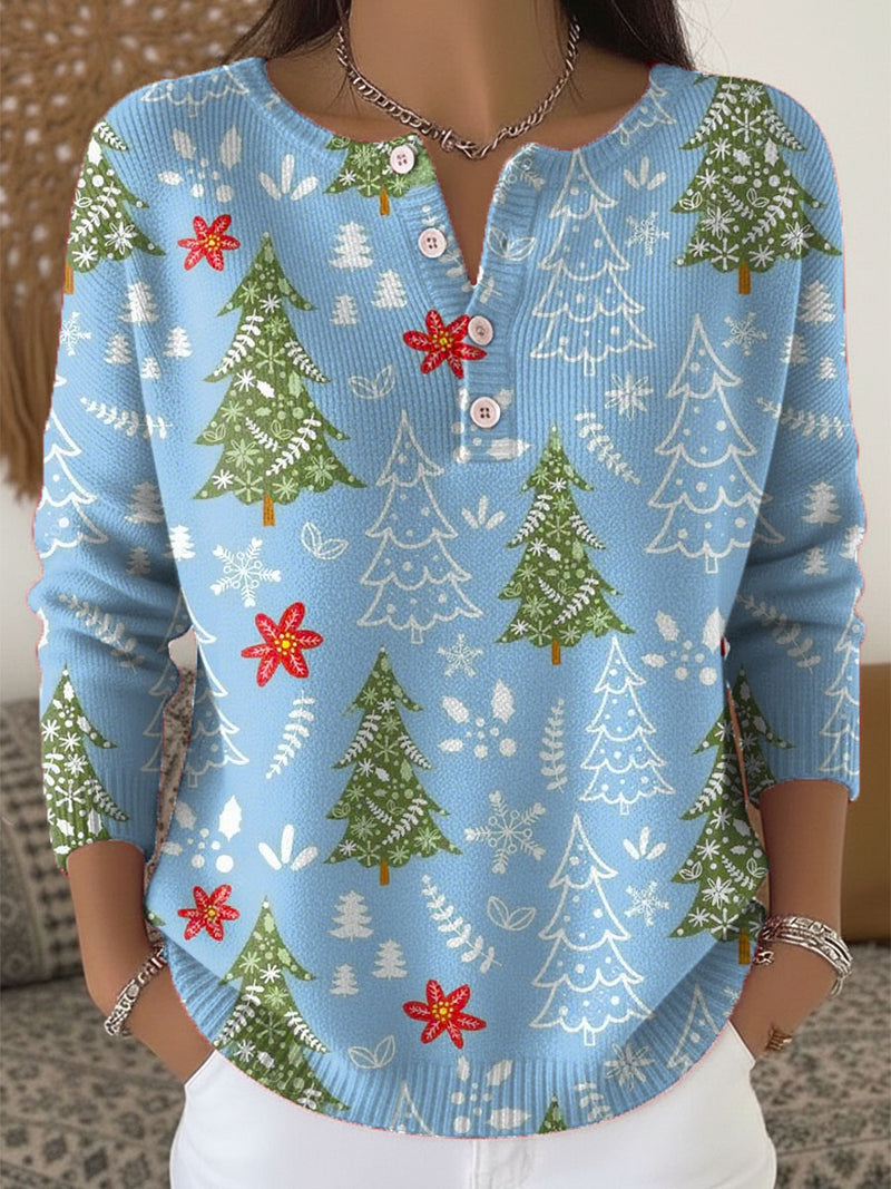 Valenne - Christmas Sweater With Buttons