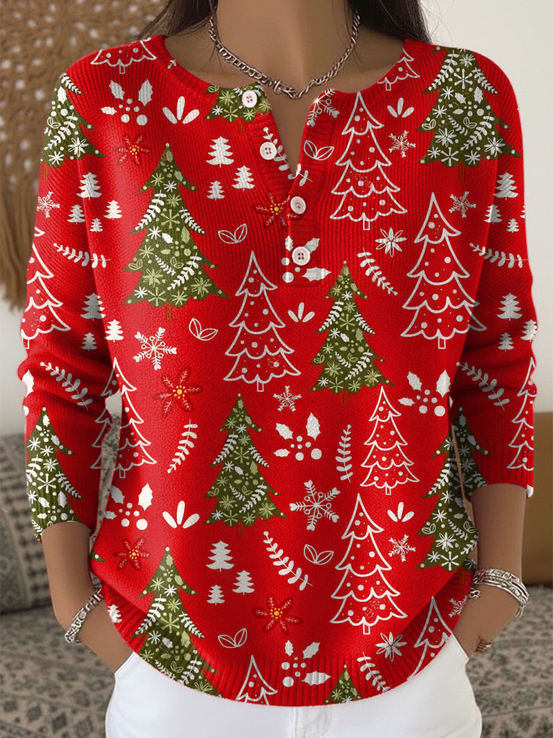 Valenne - Christmas Sweater With Buttons