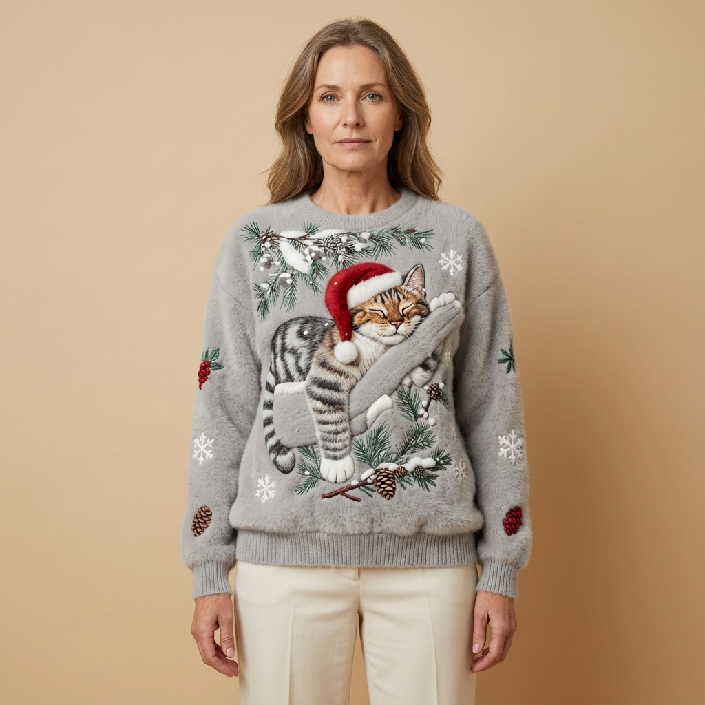 Noemie™ | Holiday Cat Plush Sweater
