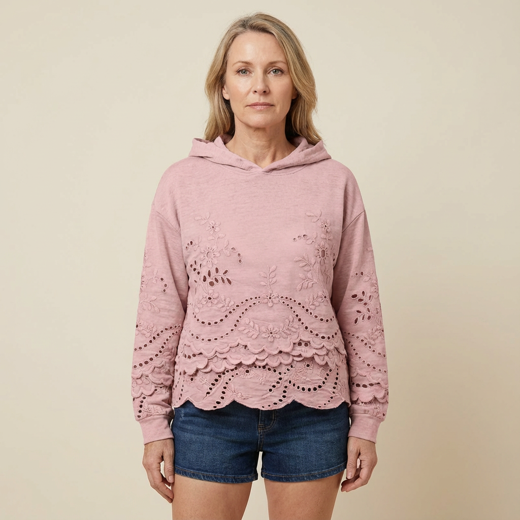 Sofie | Hoodie with Floral Embroidery