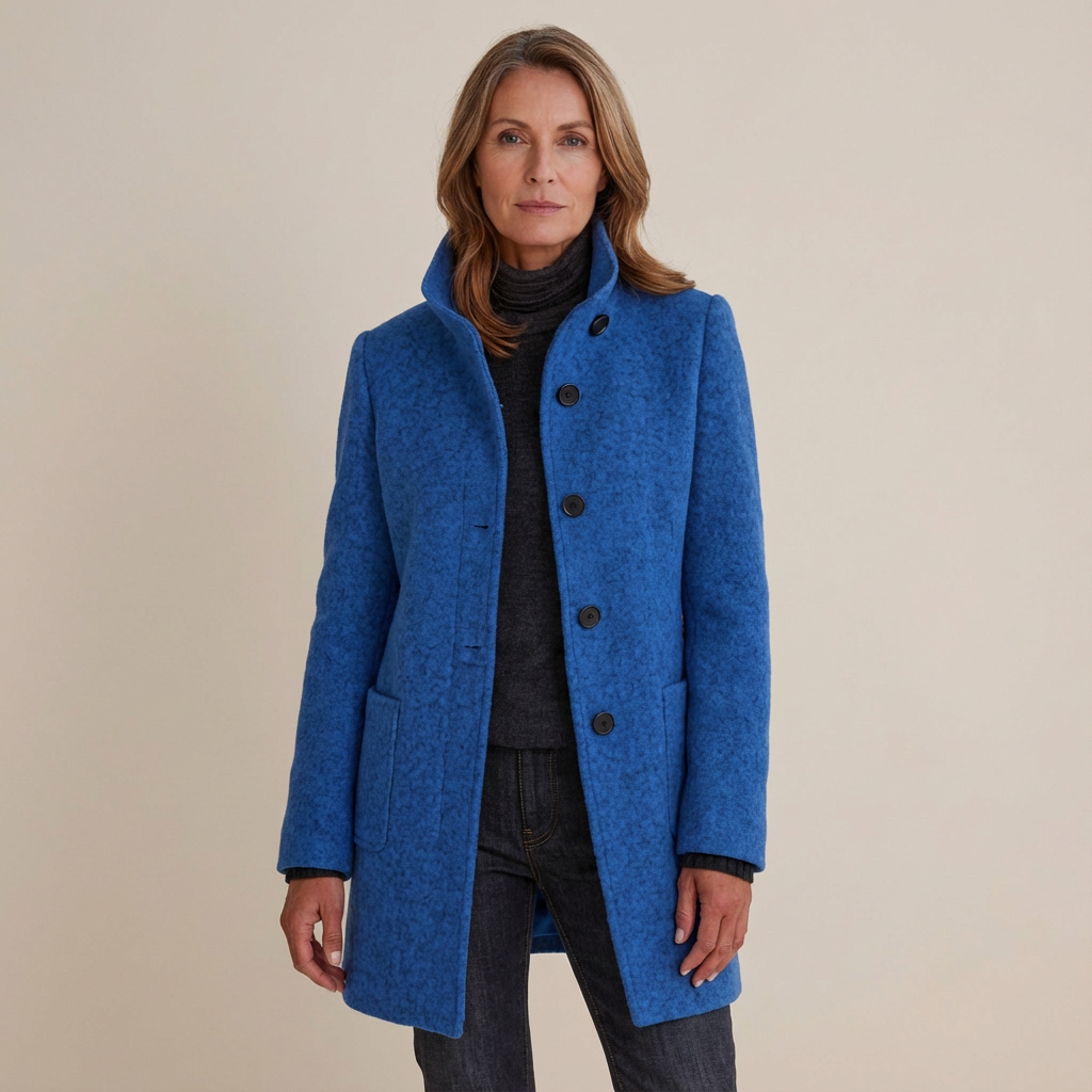 Valenne | Sleek Wool-Blend Tailored Coat