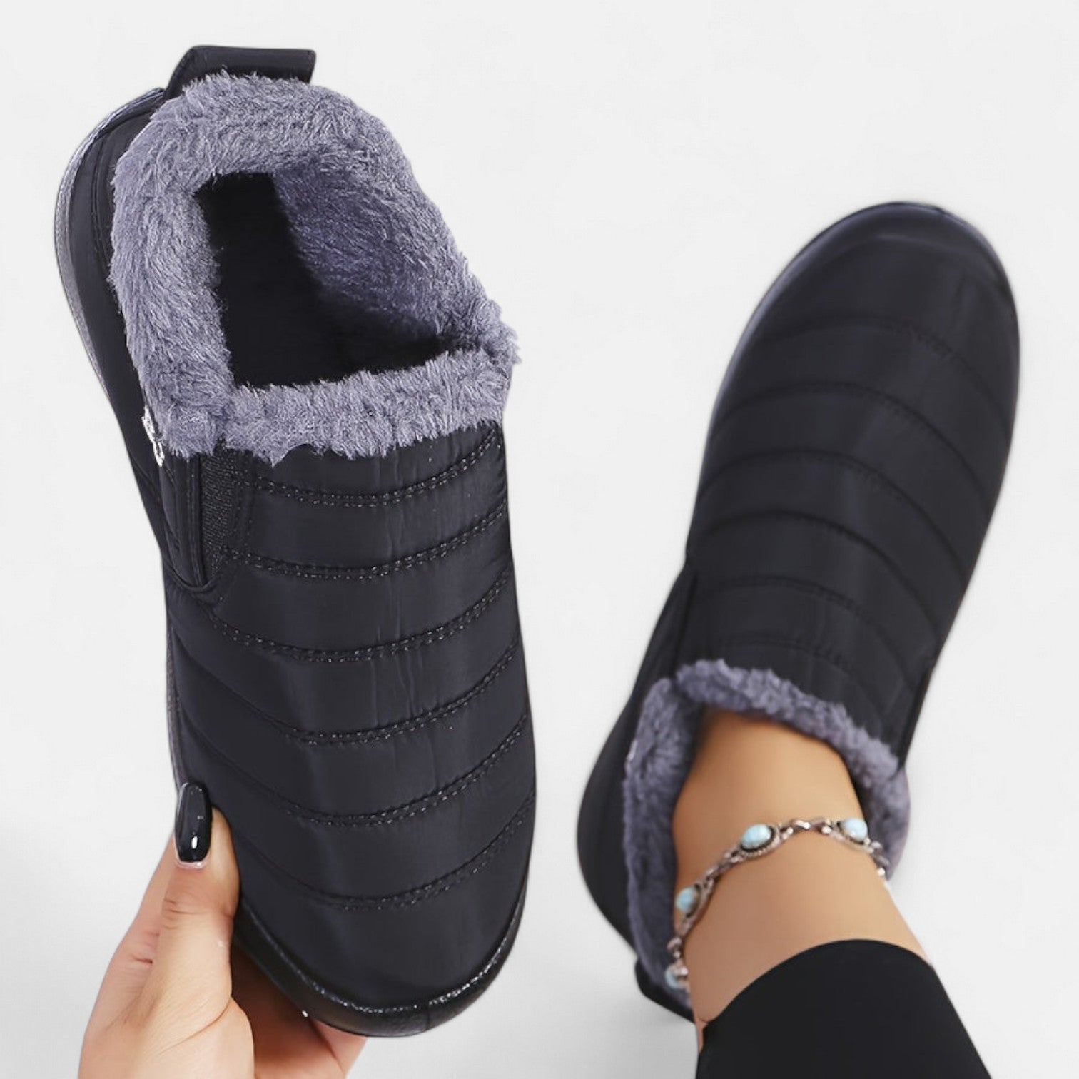Valenne | Warm Winter Slip-On Boots.