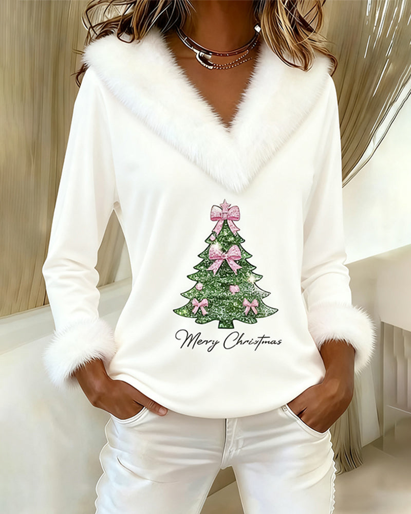 Janika - Warm Christmas V-Neck Sweater