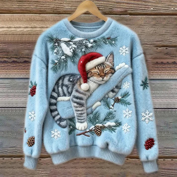 Noemie™ | Holiday Cat Plush Sweater