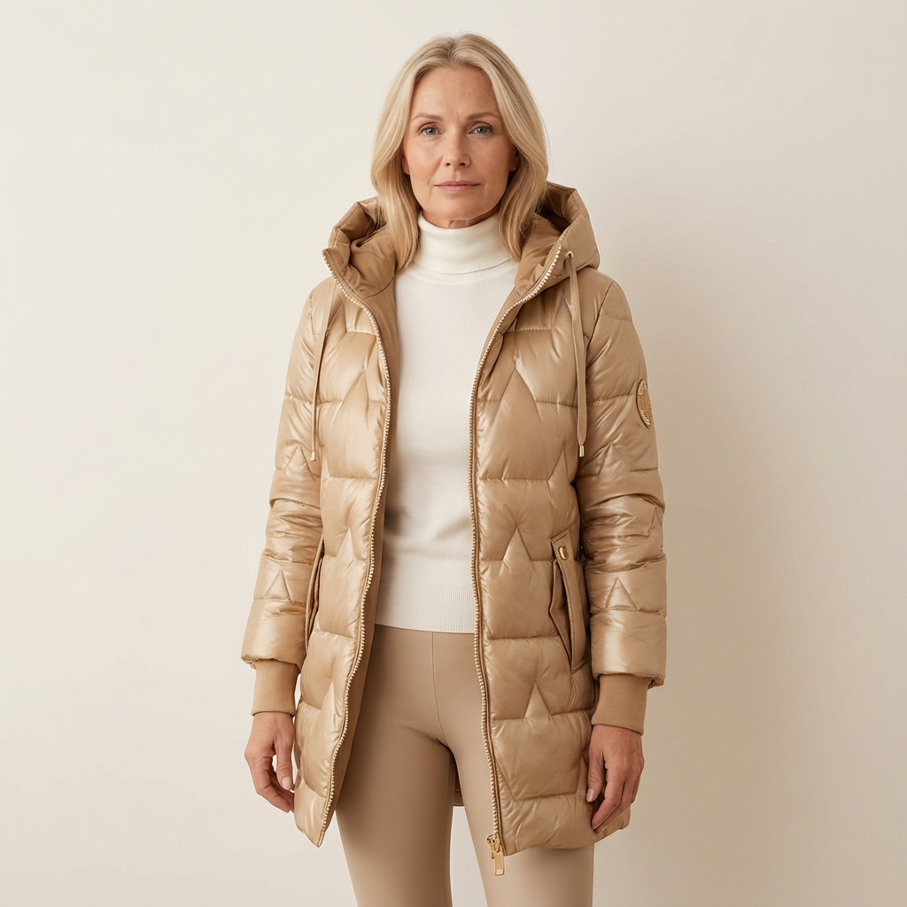 Valenne- Elegant Winter Coat With Hood And Padding