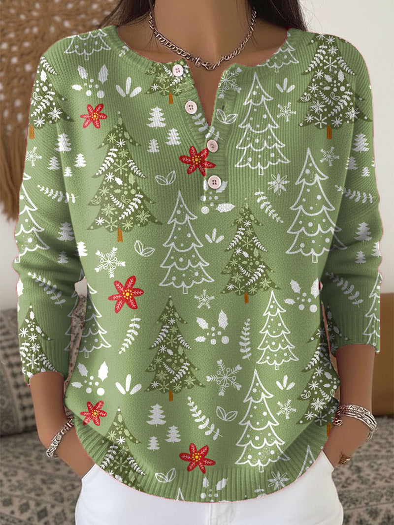 Valenne - Christmas Sweater With Buttons
