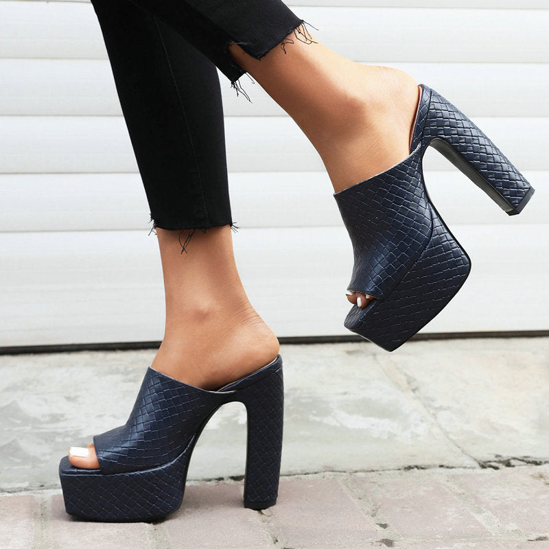 Bianca Vegan Leather Platform Sandals