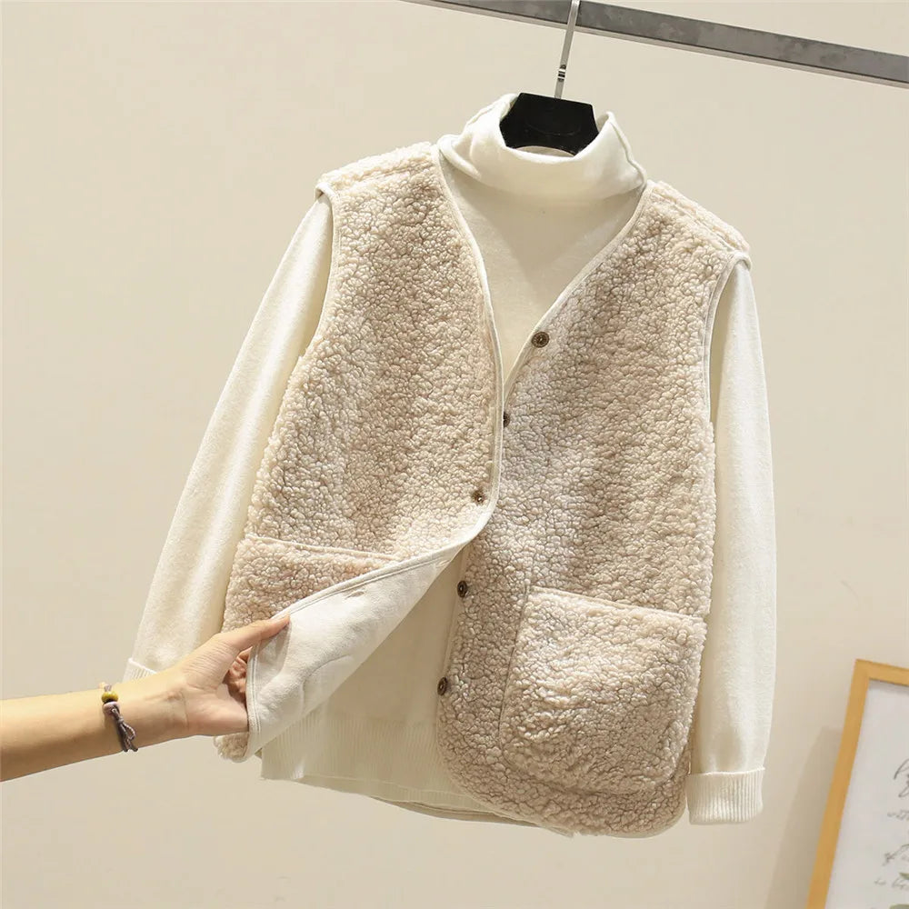 Colette - Elegant Fleece Layering Vest