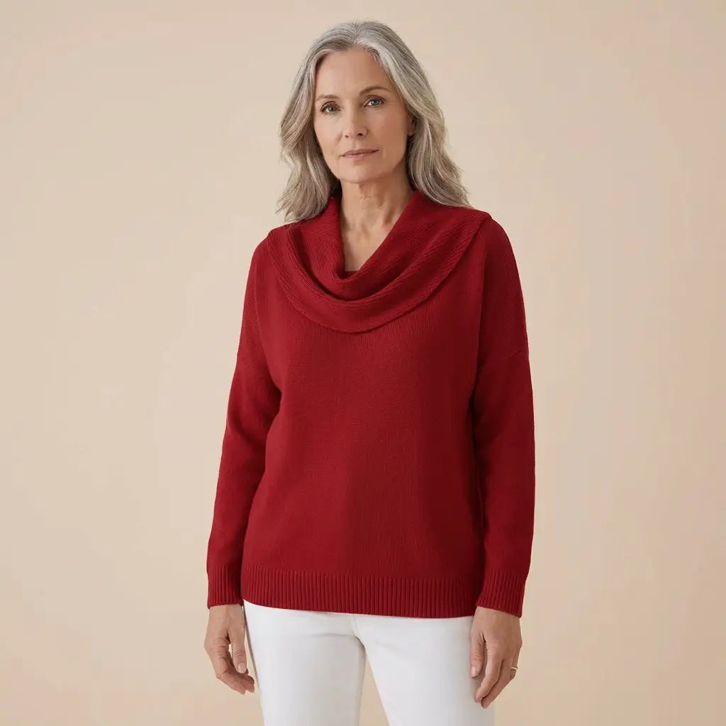 Valenne - Stylish Cowl Collar Sweater