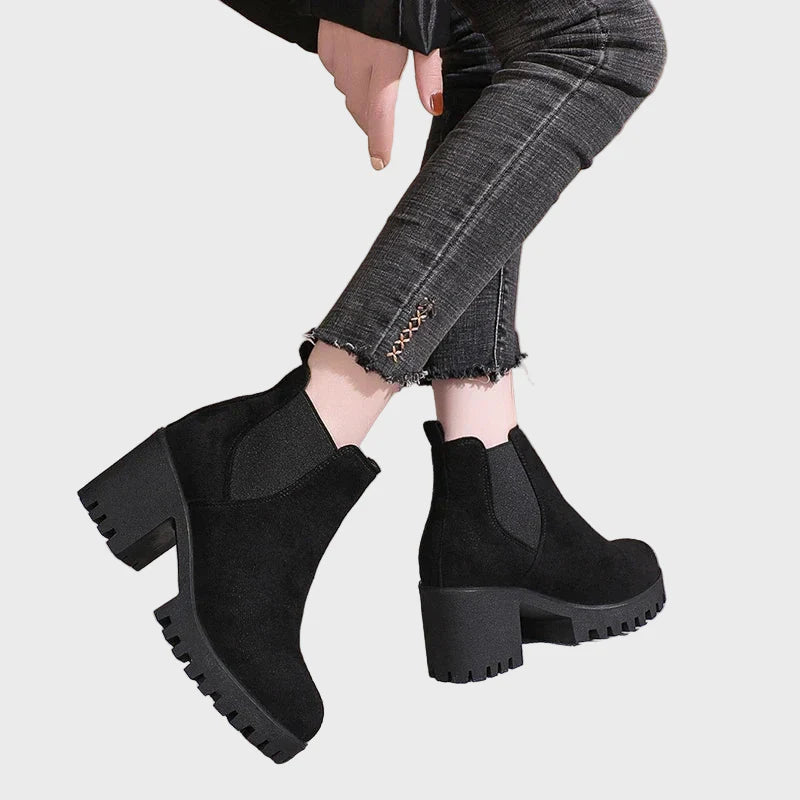 Marley | Block Heel Short Boots