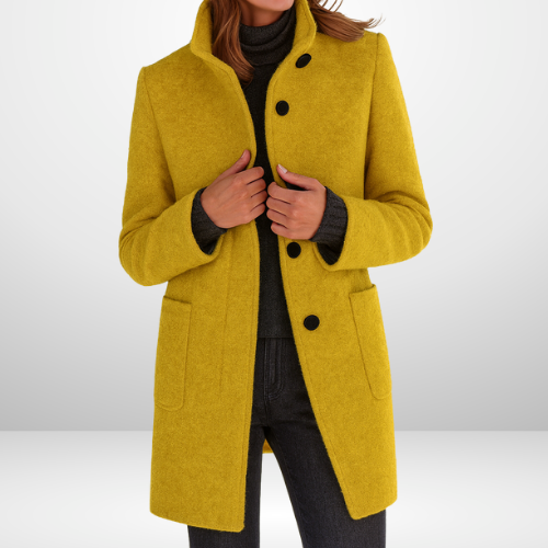 Valenne | Sleek Wool-Blend Tailored Coat