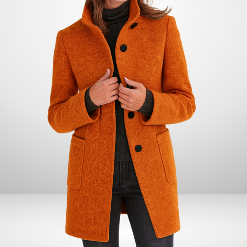Valenne | Sleek Wool-Blend Tailored Coat