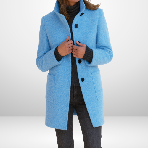 Valenne | Sleek Wool-Blend Tailored Coat