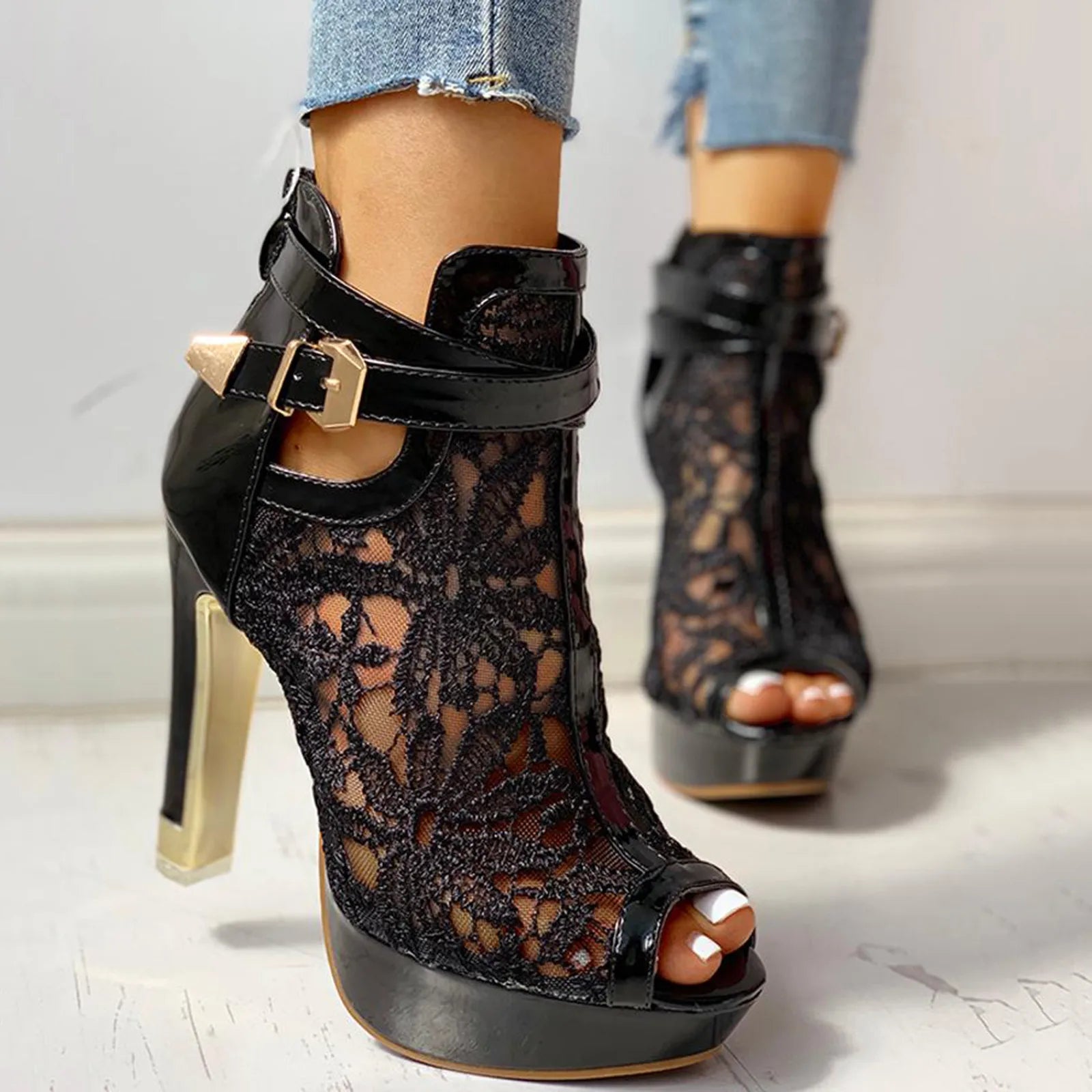 Ella Floral Heels