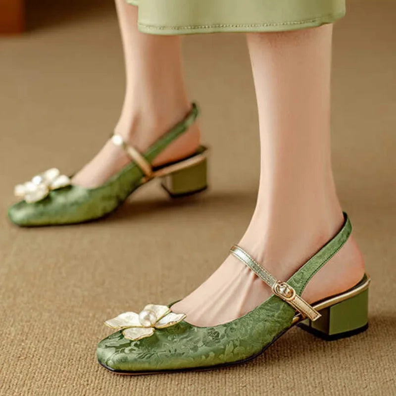 Camellia Slingback Pumps