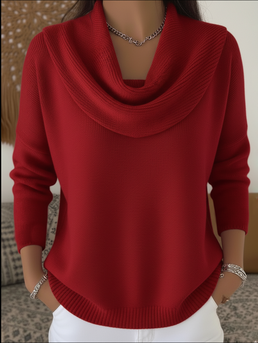 Valenne - Stylish Cowl Collar Sweater
