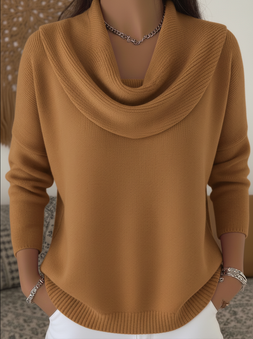 Valenne - Stylish Cowl Collar Sweater