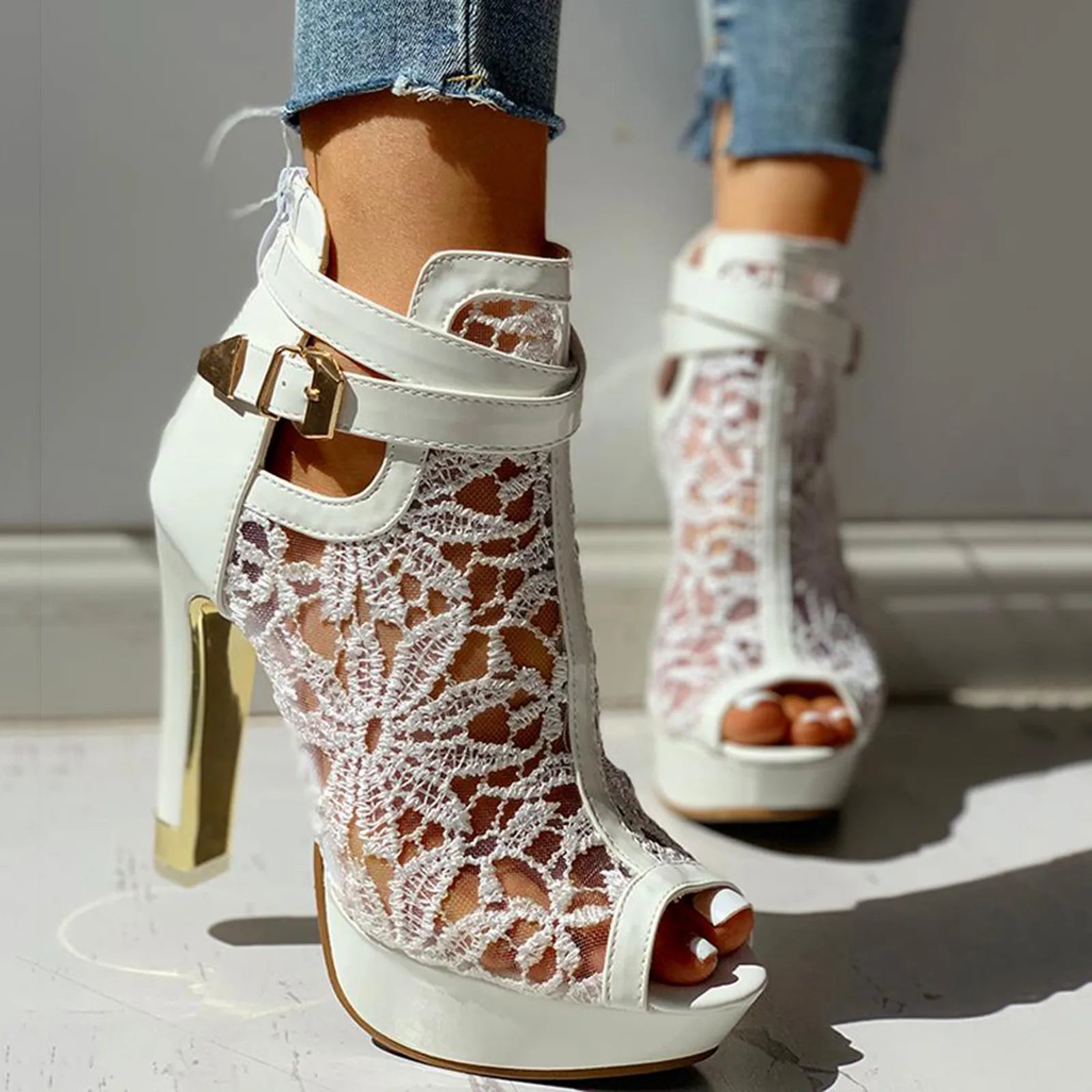 Ella Floral Heels
