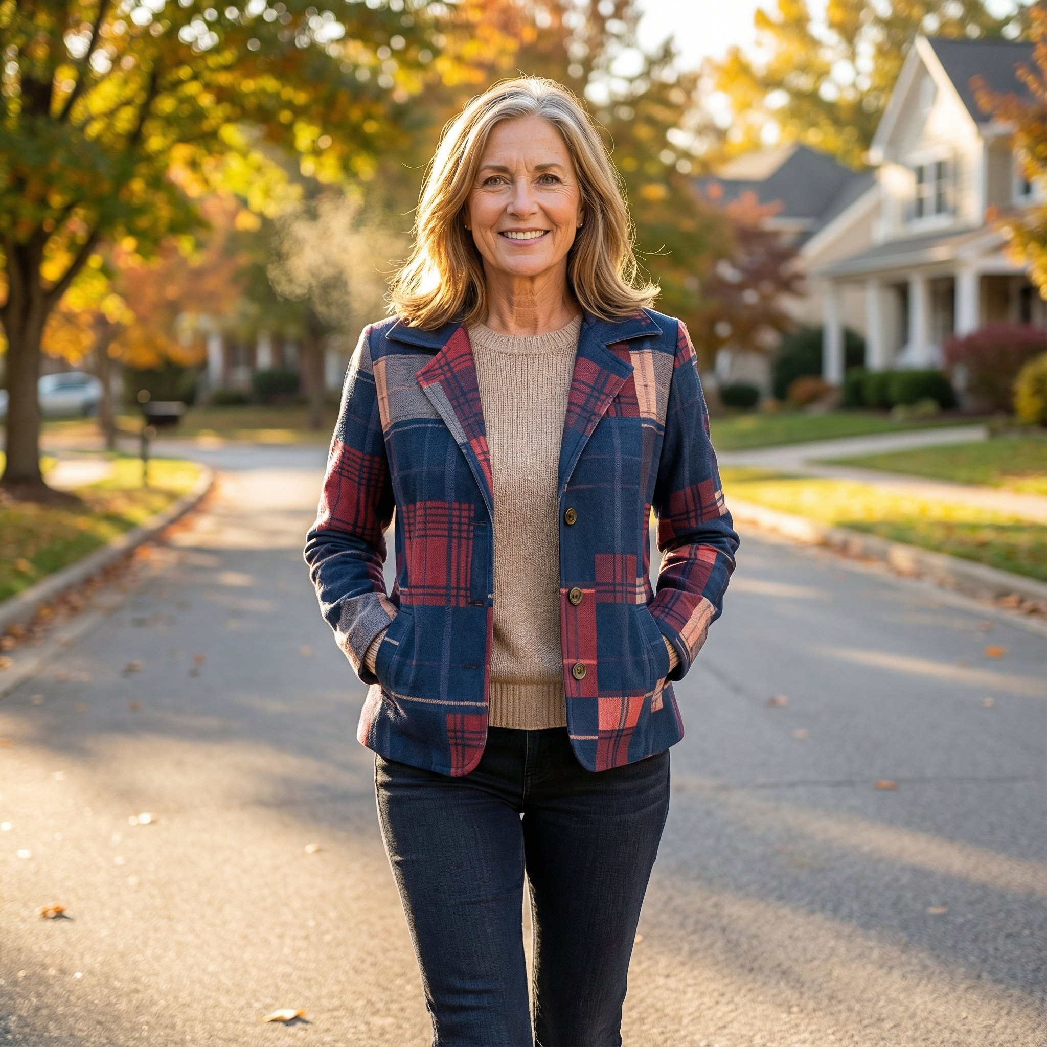 Noelle | Classic Plaid Jacket