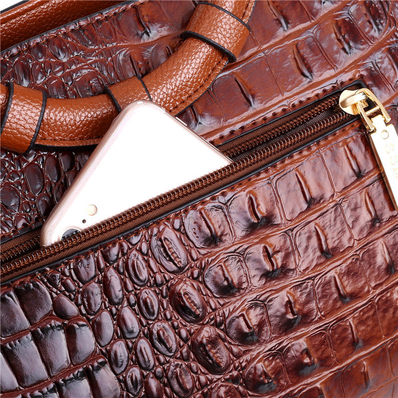 JAYE | STYLISH CROCODILE PATTERN HANDBAG